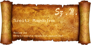 Szeitz Magdolna névjegykártya